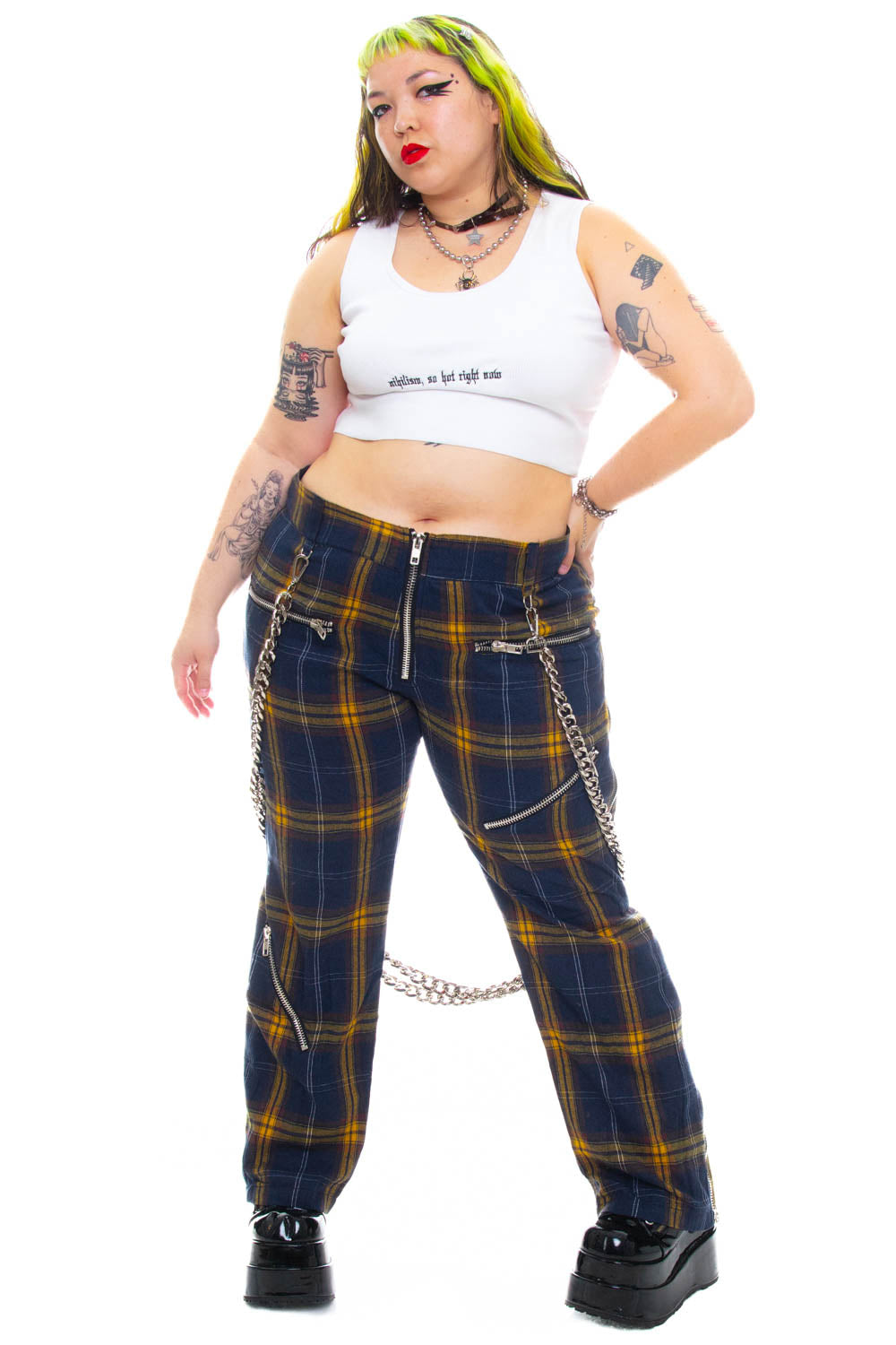 Plaid Poly Chain Bondage Pants – SHOP TUNNEL VISION