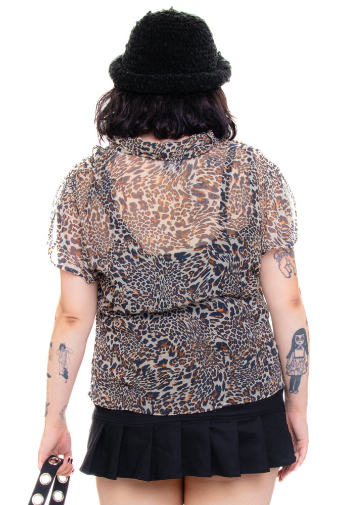 00s Roen 豹 Leopard Drape Cutsew JP Label 00s Roen 豹 Leopard Drape Cutsew JP Label - メルカリ