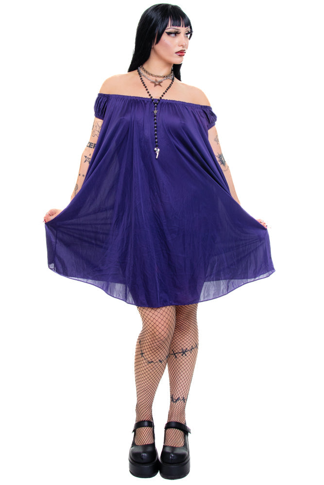 Vintage 80's Plum Dream Slip Dress - One Size Fits Many
