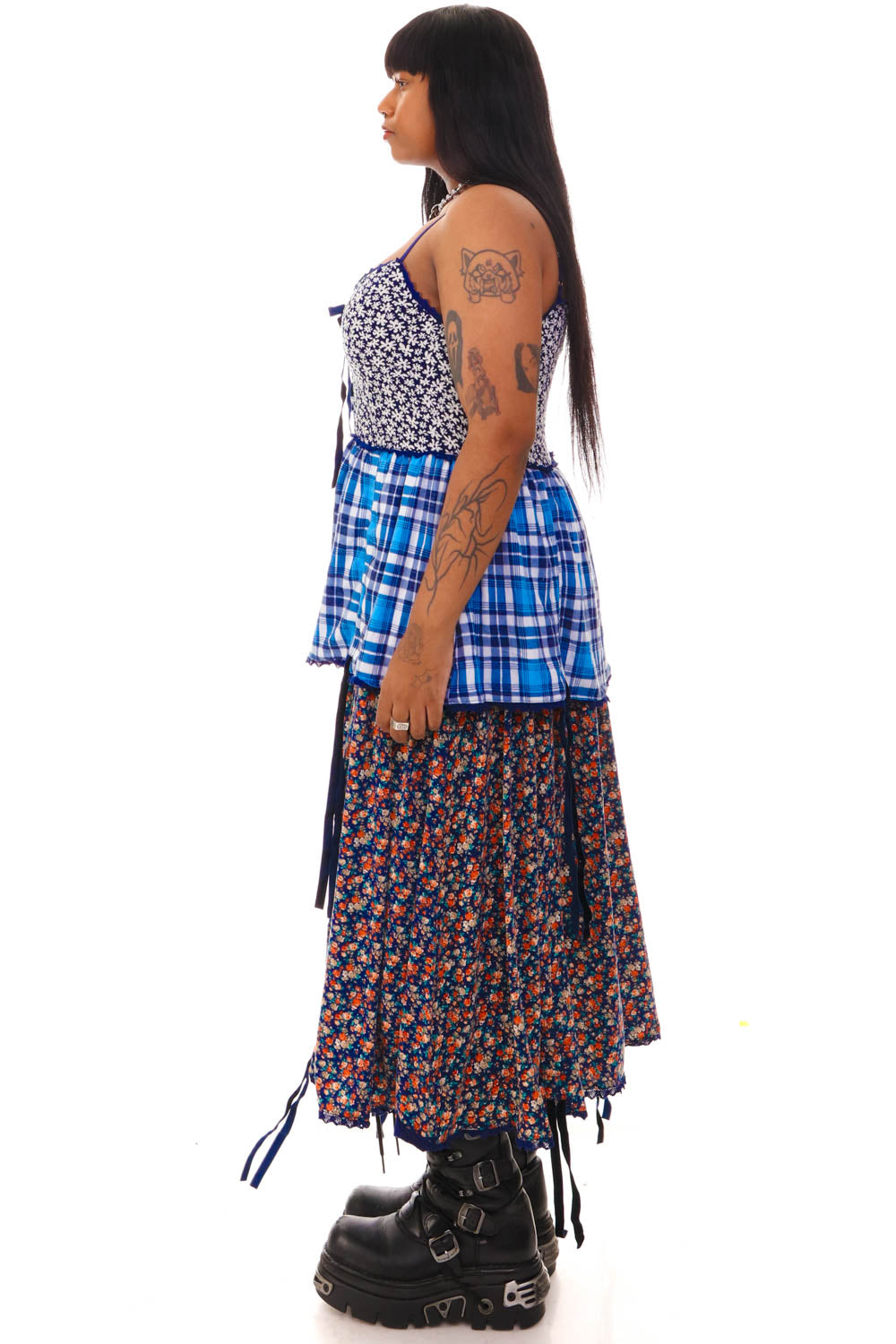 Damsel newest plaid maxi skirt