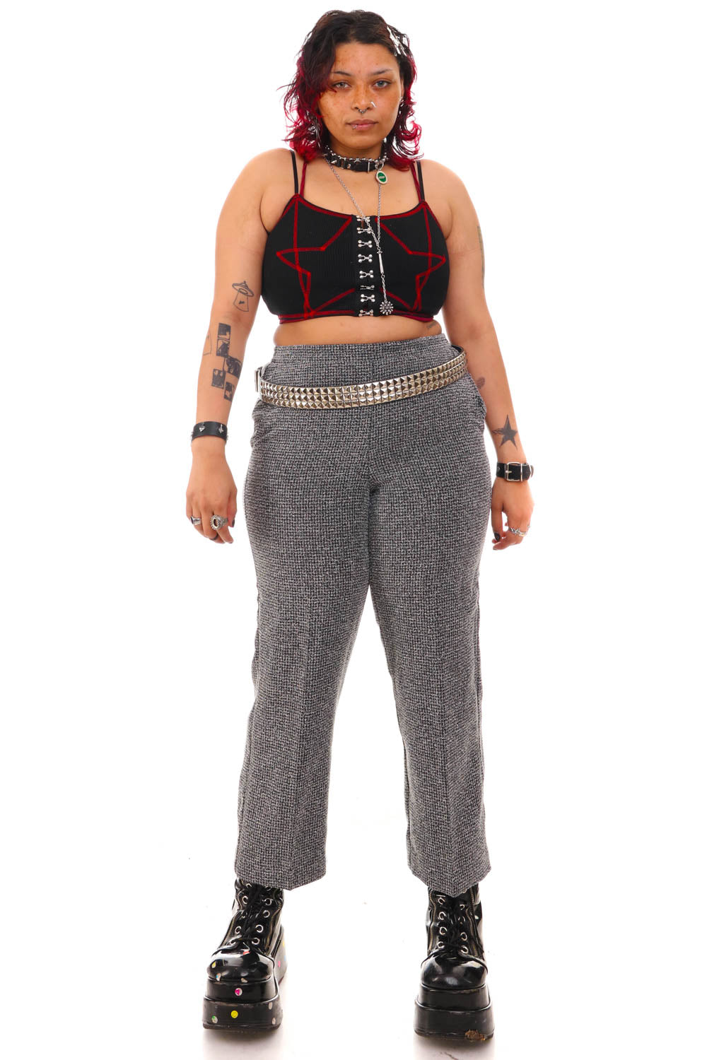 Vintage 90's Black & White Peppered Deadstock Pants - L/XL