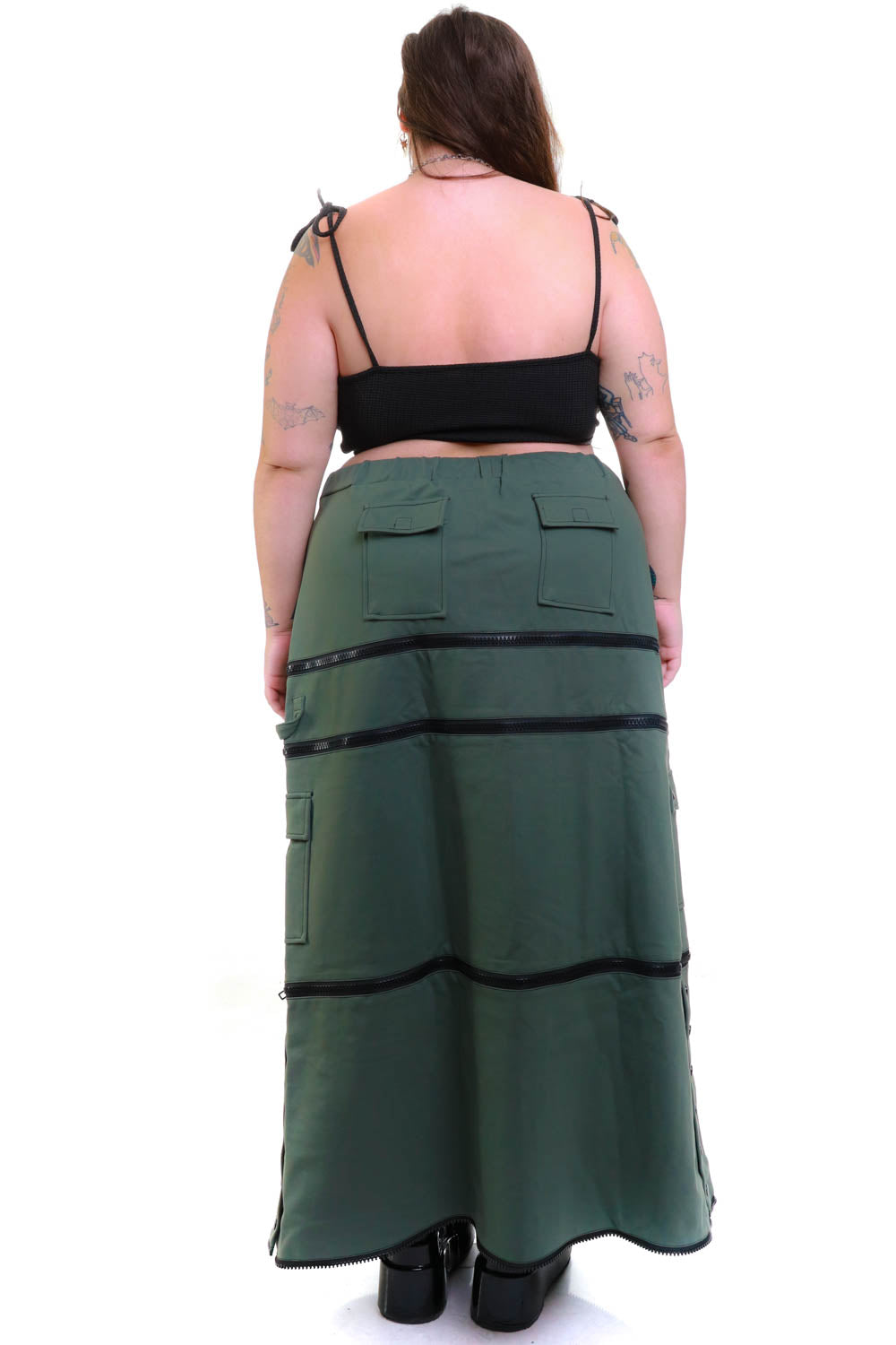 Olive Carmen 5-in-1 Convertible Cargo Skirt – SHOP TUNNEL VISION