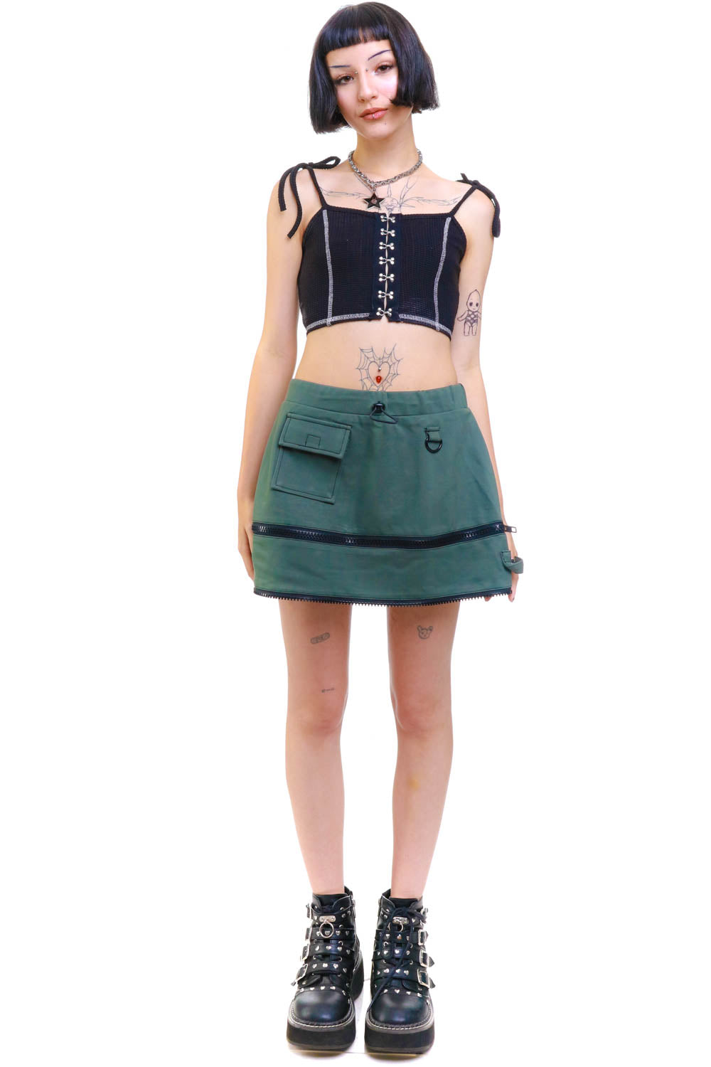 Olive Carmen 5-in-1 Convertible Cargo Skirt – SHOP TUNNEL VISION