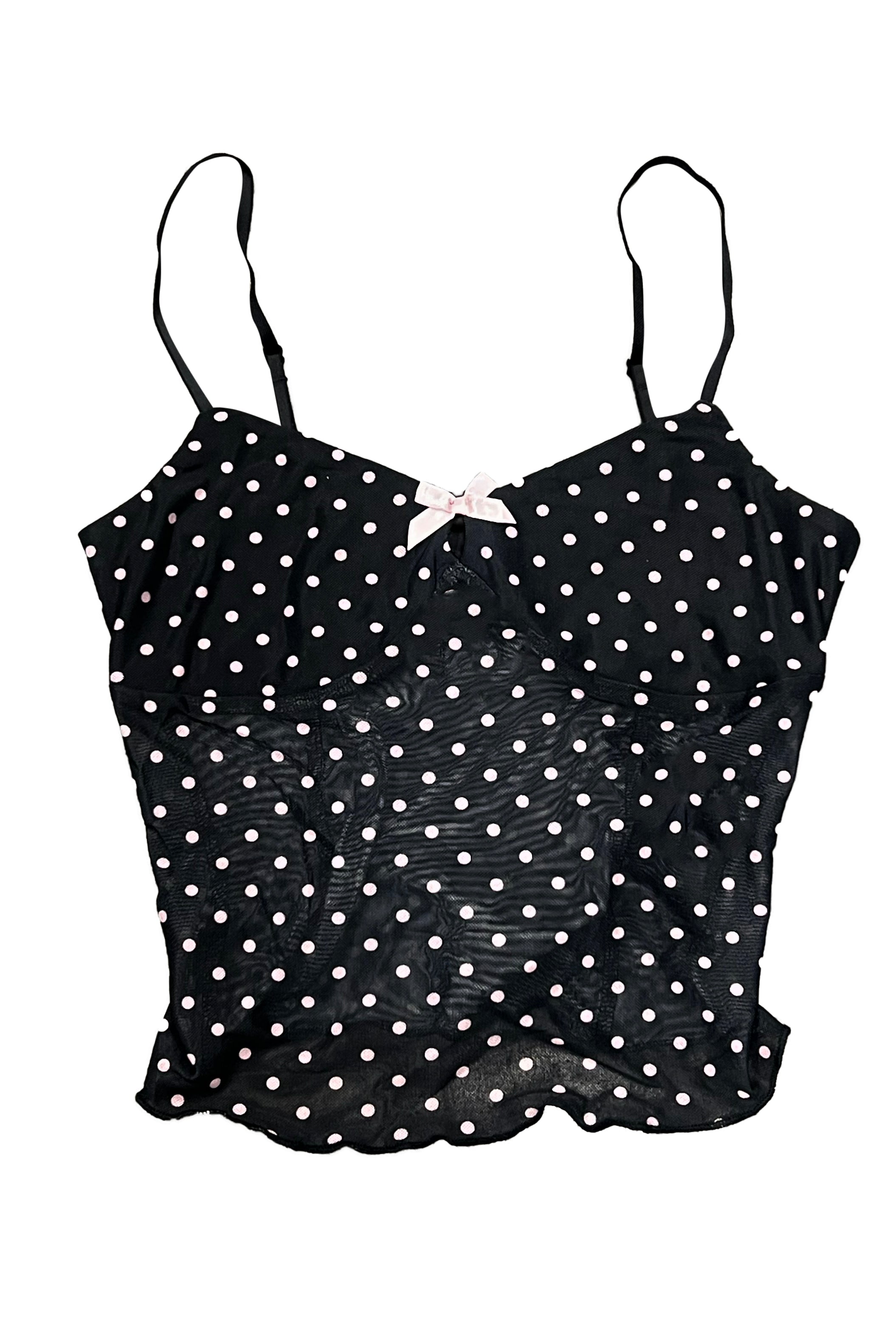 トップス 3D embroidery dot camisole Crinkle Crinkle 3D Embroidery Dot Camisole
