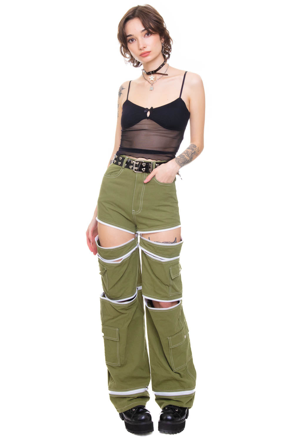Forever 21 Utility Wallet Chain Cargo Pants | SHEIN USA