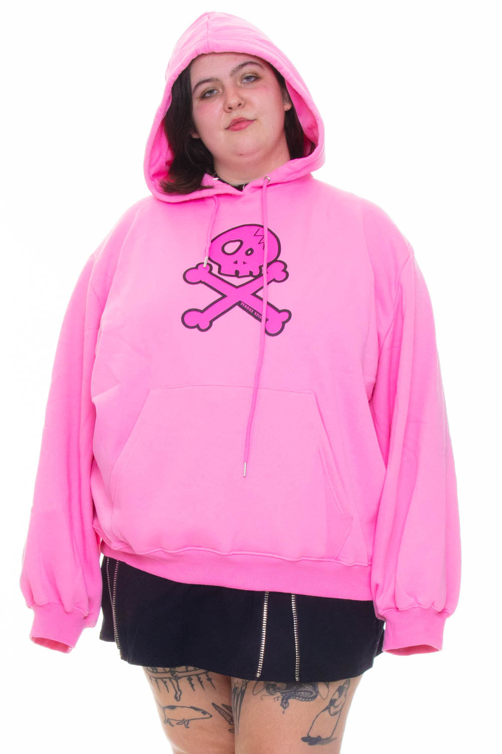 Pink skull hoodie online