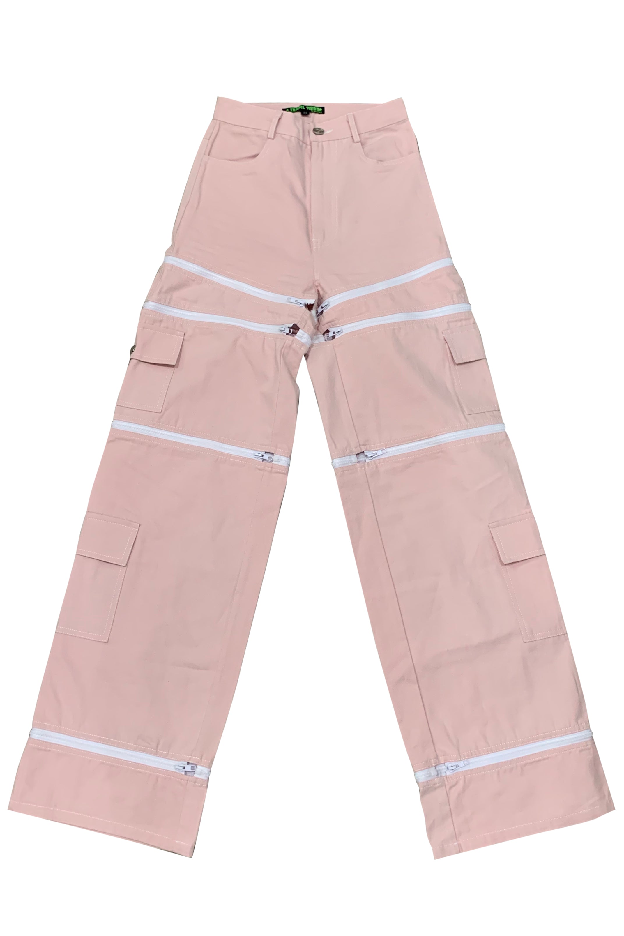 Pink Stretch Convertible Cargo Pants