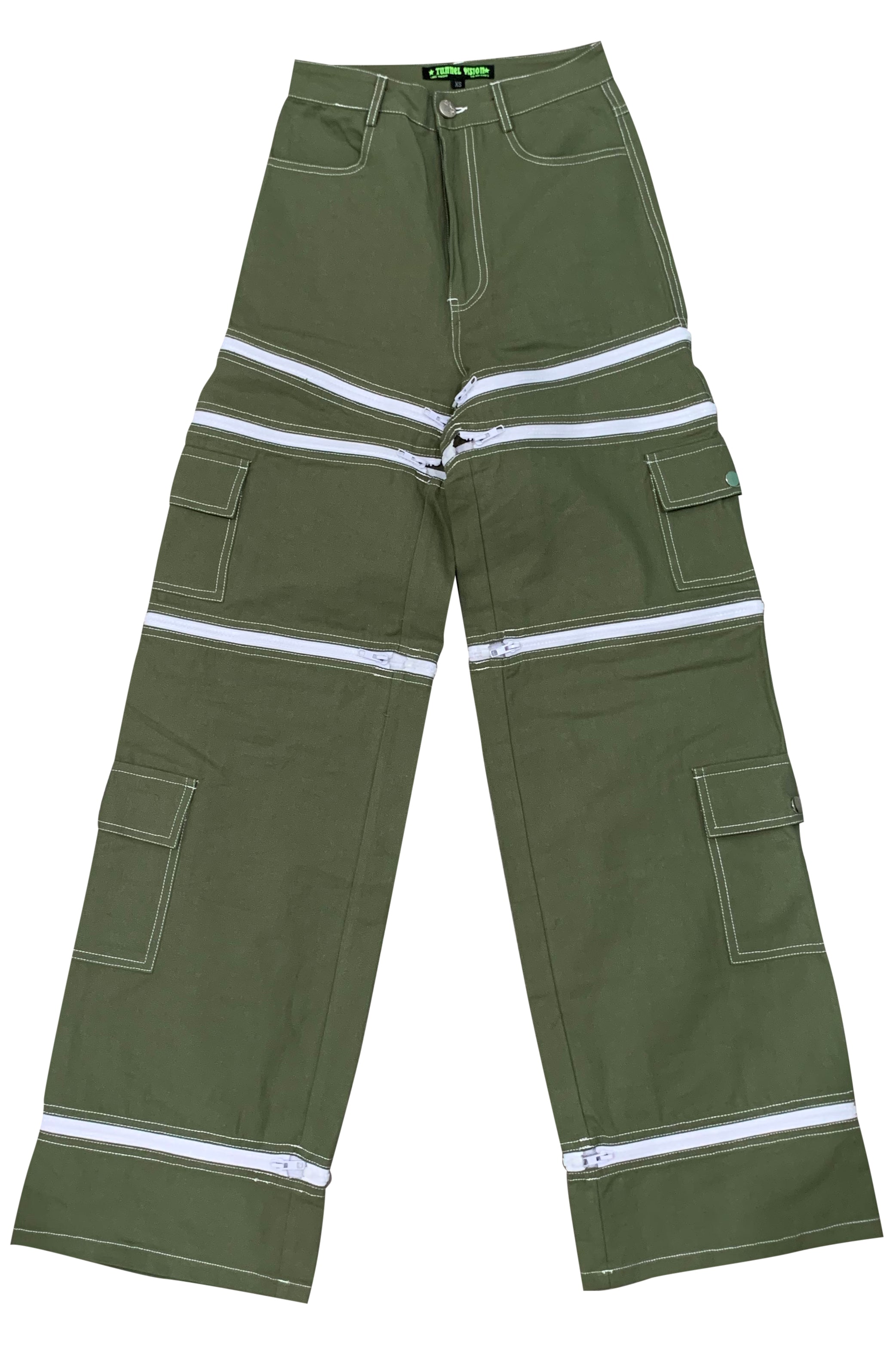 Olive Green 5-in-1 Convertible Zip-Off Cargo Pants – Tunnel Vision