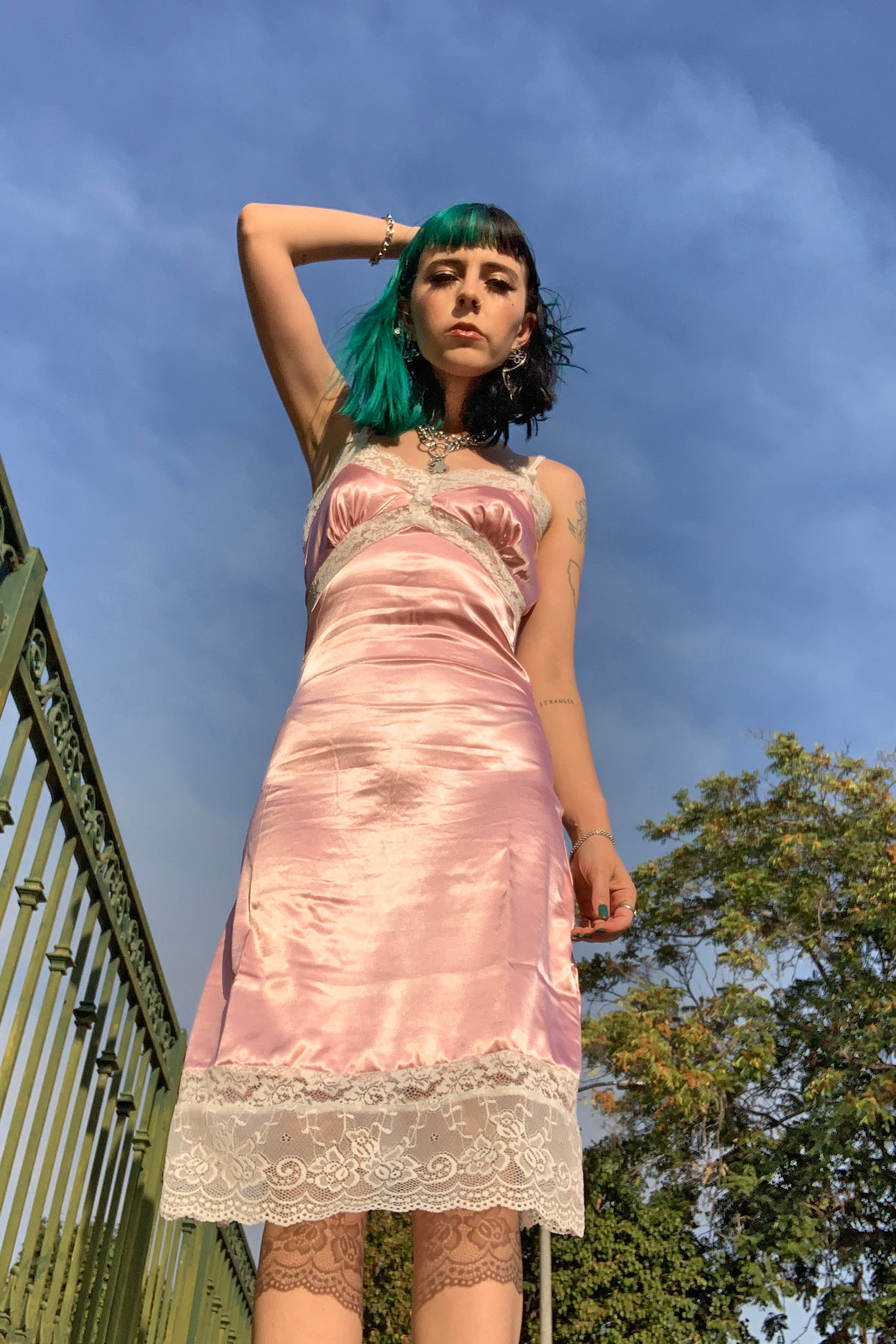 Vintage Chanel Pink Silk Slip Dress