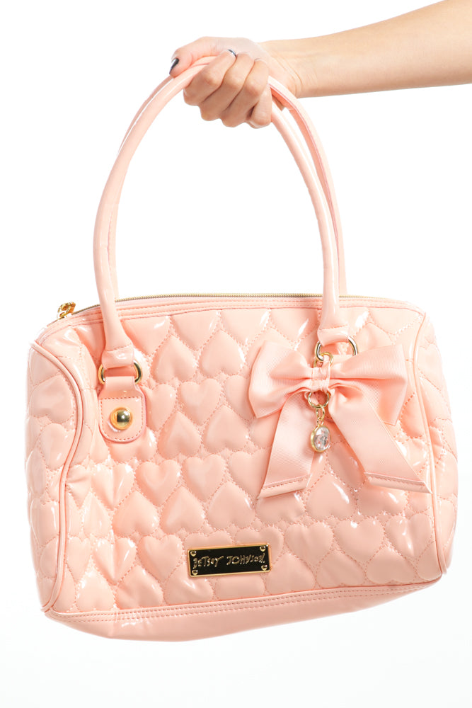 Betsey Johnson® Pink Rainbow Rhinestone Heart Crossbody Bag